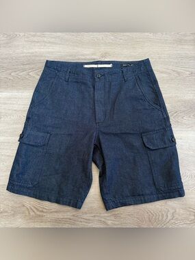 Banana Republic Men 32 Surplus Military USN Navy Vintage Style Cargo 10” Shorts